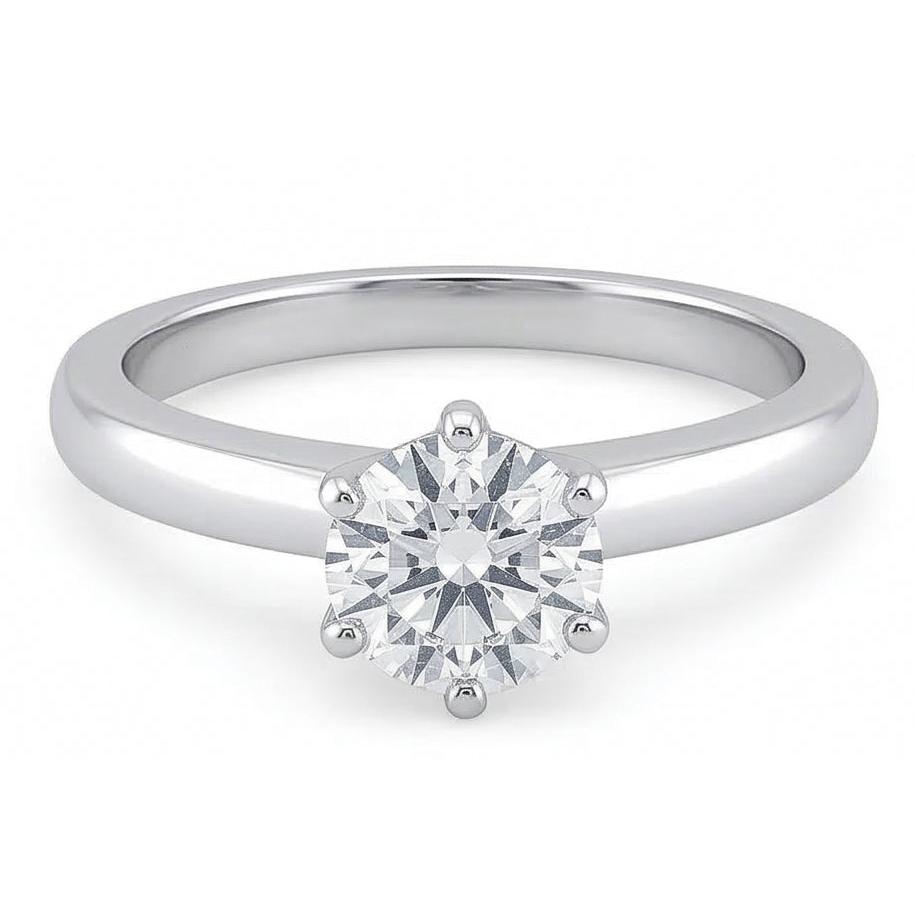 0.75 Carats Natural Earth Mined Diamond Solitaire Engagement Ring Prong Style