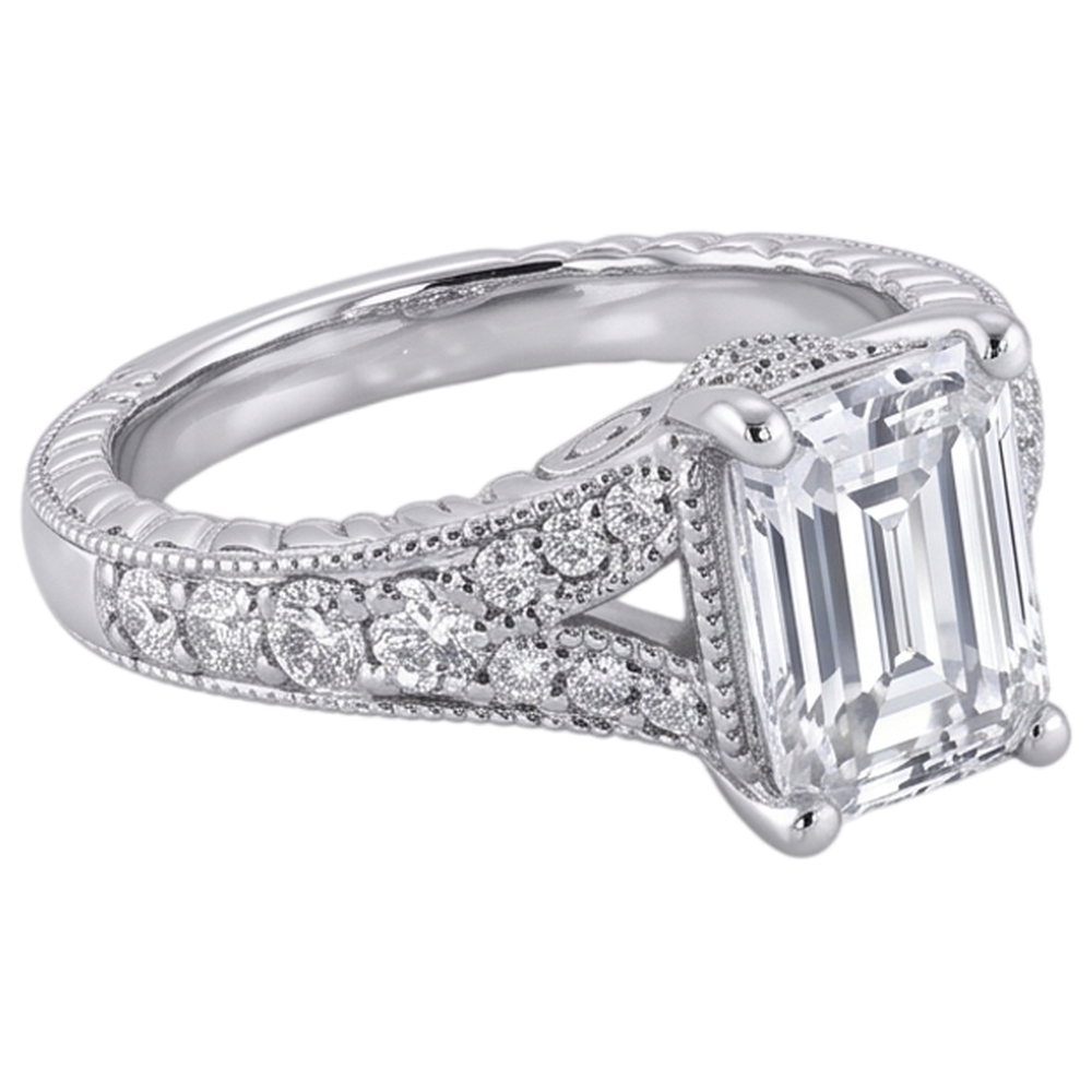 1.36 Ct. Natural Earth Mined Diamonds Engagement Ring White Gold