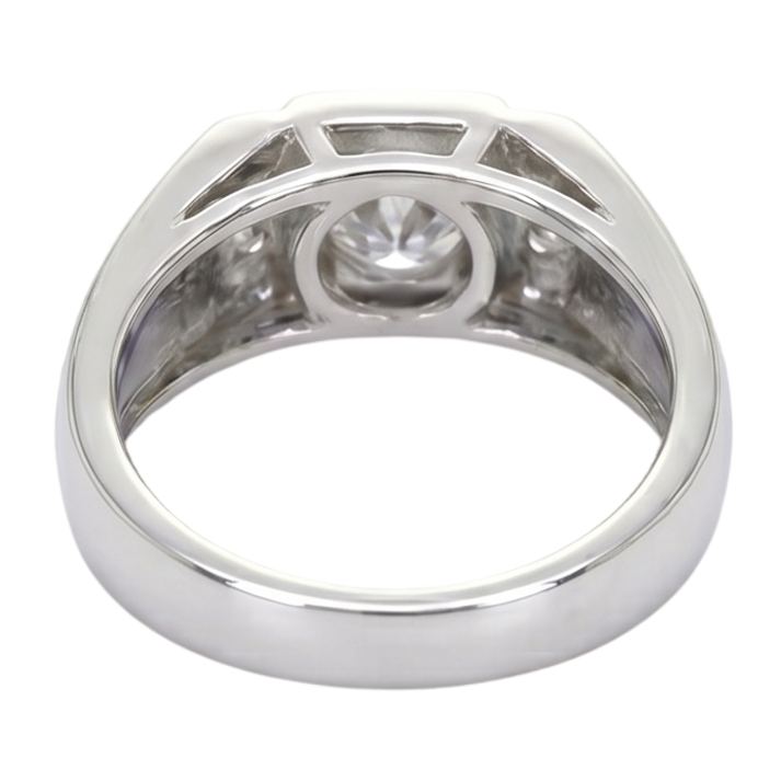 1.75 Carats Round Diamond Anniversary Ring White Gold 10K