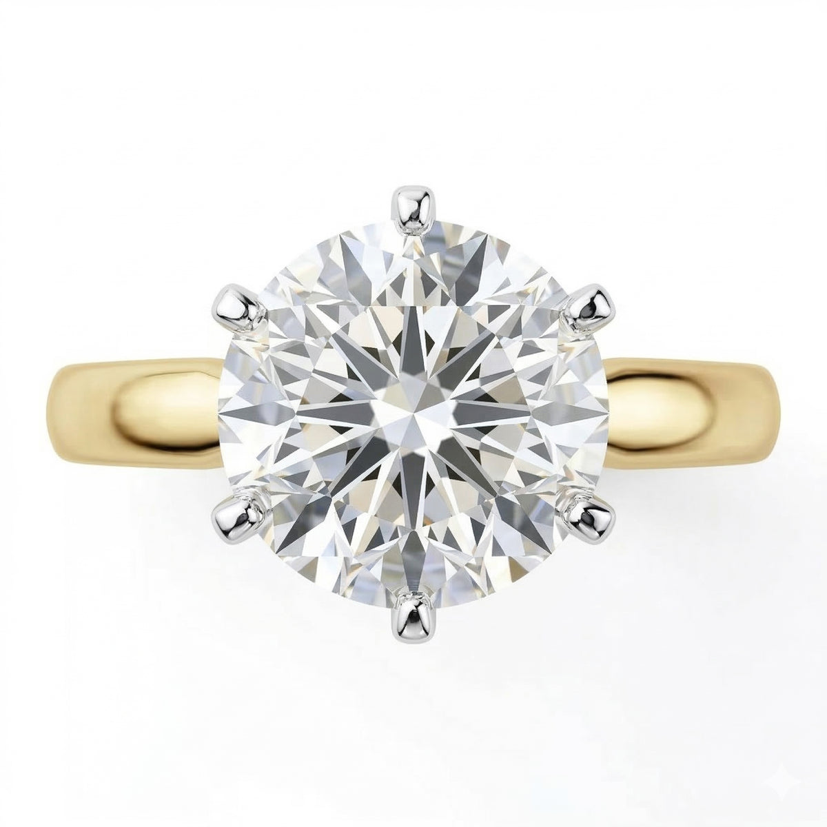 natural round diamond 1ct ring close up detail