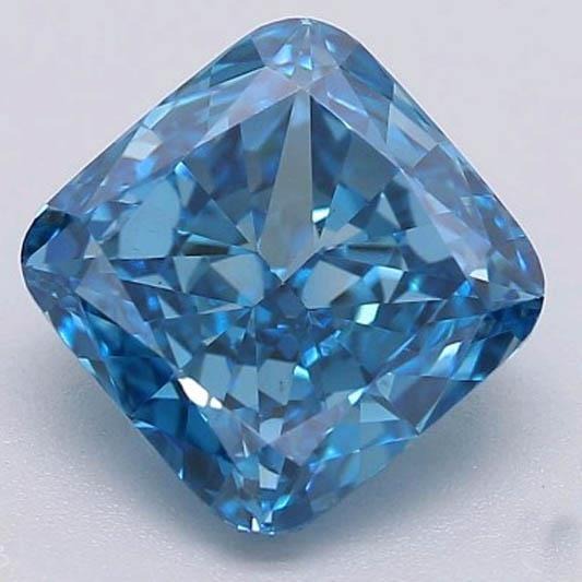 1.5 Ct Cushion Cut Vivid Blue Loose Sapphire