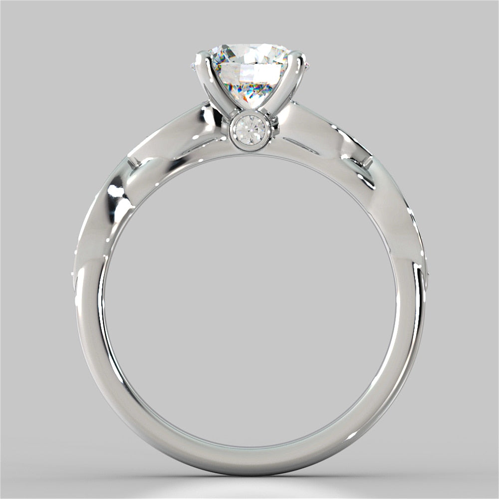 1.75 Carats Natural Earth Mined Diamond Anniversary Ring 14K White Gold