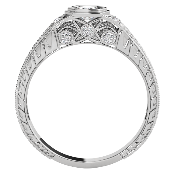 1.75 Carats Round Old Miner Genuine Natural Earth Mined Diamond Ring Antique Style 14K Gold