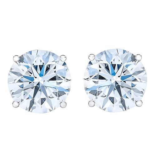 1.80 Carat Solid White Gold E Vvs1 Round Cut Natural Earth Mined Diamond Stud Earring
