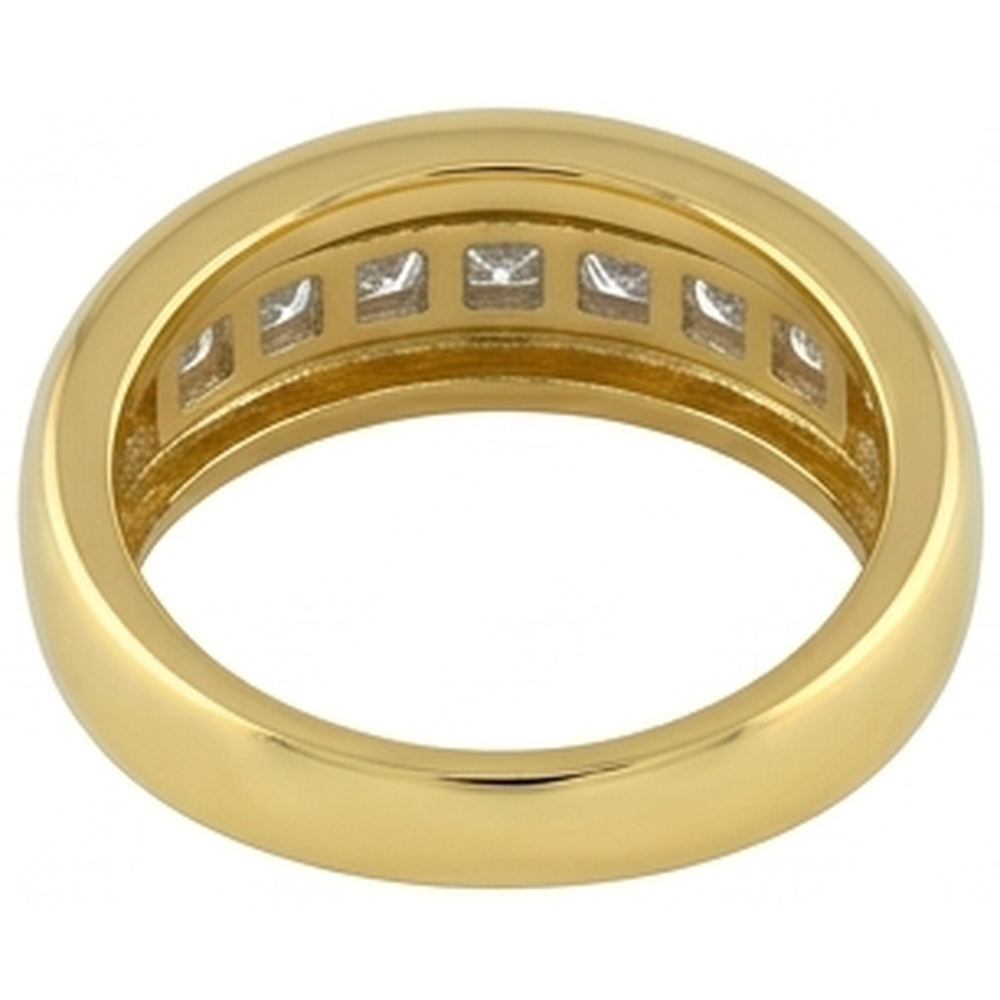 10K Yellow Gold 2 Ct Princess Cut Diamond Men's Band Jewelry New