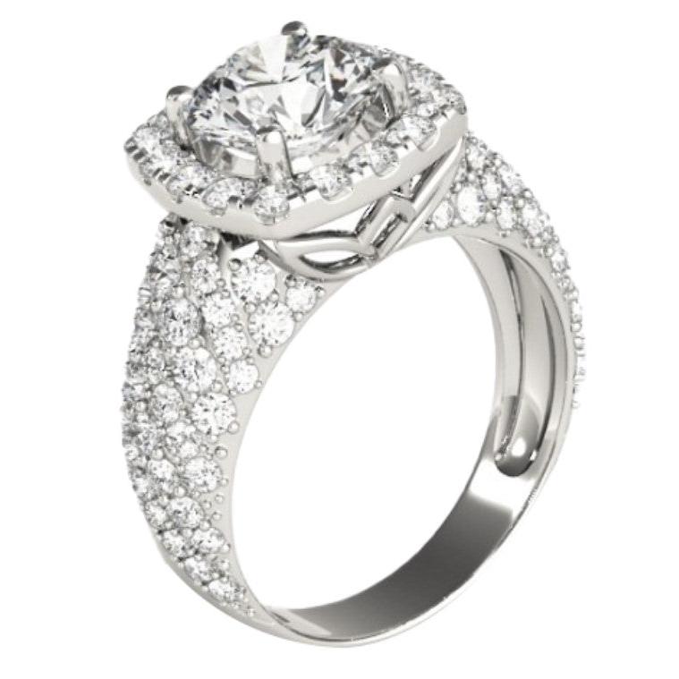 11 Carat Halo Luxury Big Lab Grown Diamond Ring
