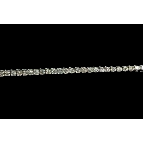 16.72 Ct Round Cut Lab Grown Diamond Tennis Bracelet 10K White Gold