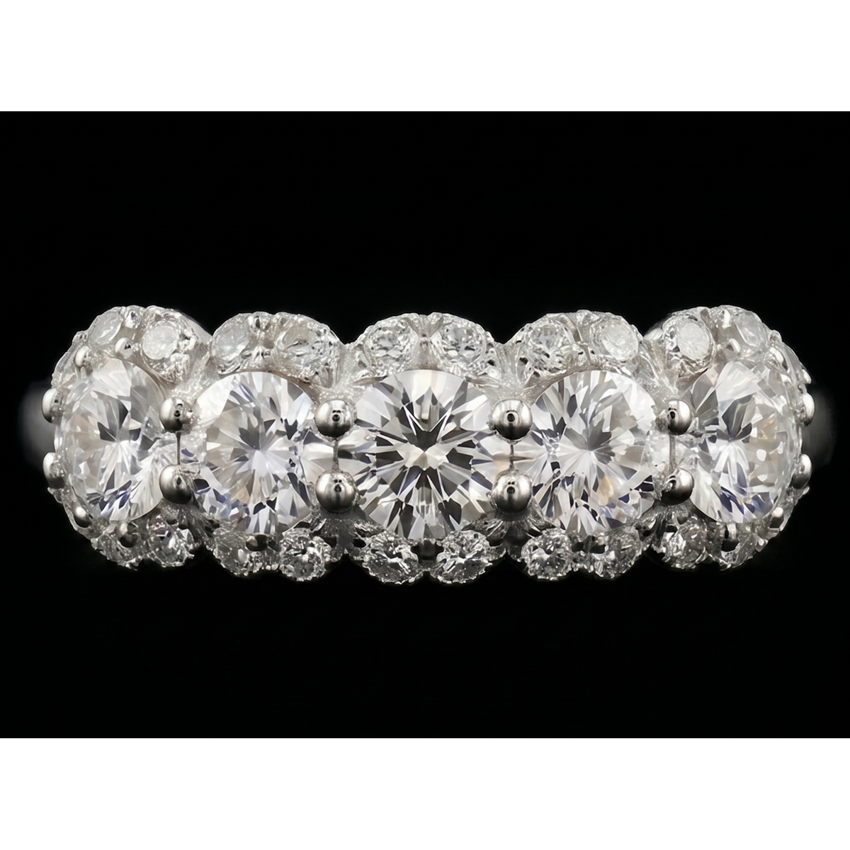 2.50 Carats Round Natural Earth Mined Diamond Women's Anniversary Ring White Gold 14K