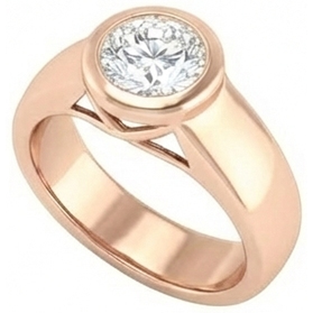 2 Ct. Natural Earth Mined Diamond Solitaire Rose Gold Ring Jewelry New