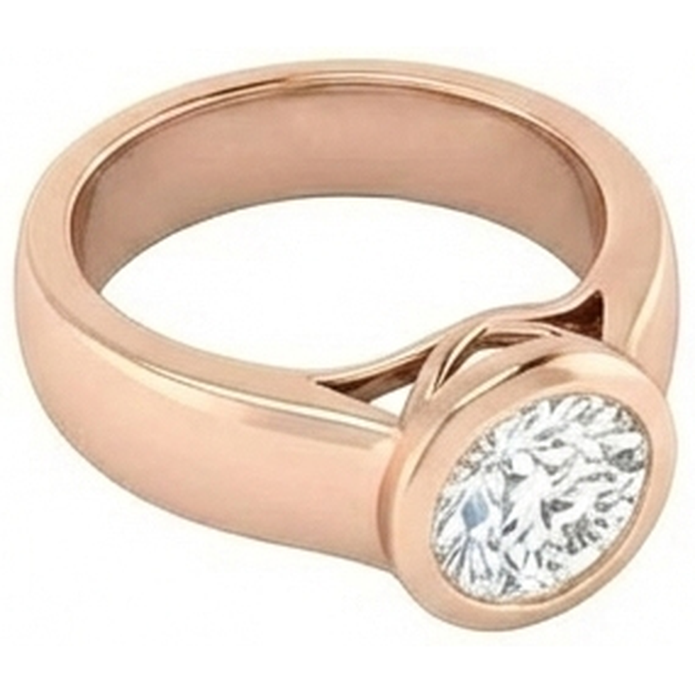 2 Ct. Natural Earth Mined Diamond Solitaire Rose Gold Ring Jewelry New