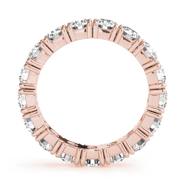 2.55 Ct Round Diamonds Rose Gold Eternity Band Lab Grown VS1
