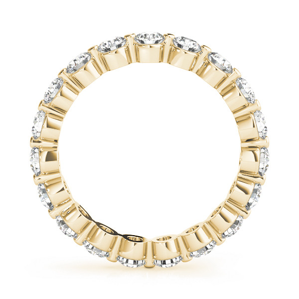 2.5 Ct Diamond Round Eternity Band Sparkling Lab Grown Yellow Gold 14K