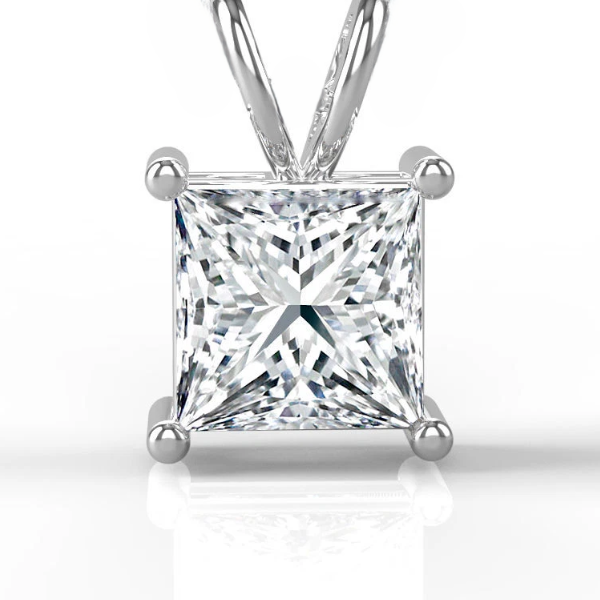 2.75 Carat Solitaire Natural Earth Mined Diamond Pendant Necklace With Chain White Gold