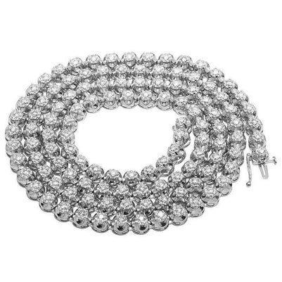 20 Carat Mined Diamond Tennis Necklace For Special Occasions