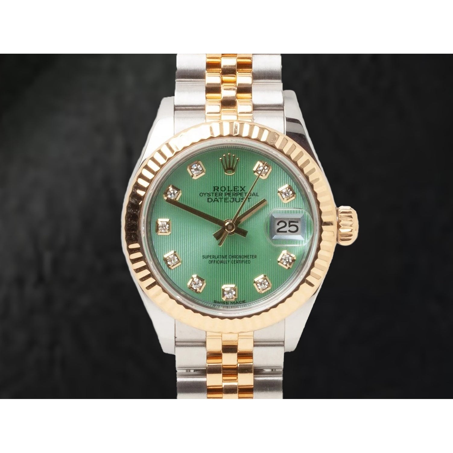 Two-Tone Watch with Green Face Rolex Datejust 31 278383RBR  main image 3