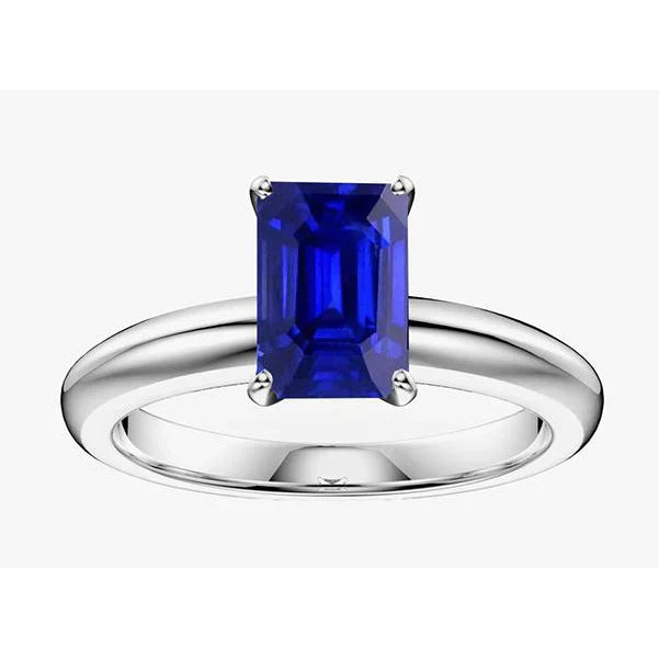 2 Carat Blue Sapphire Engagement Ring