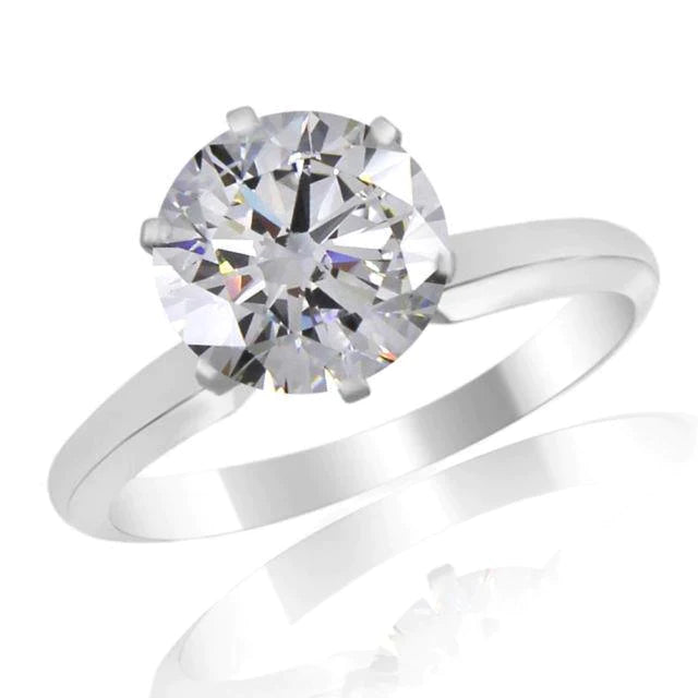 2 Carat Diamond Solitaire Wedding Ring White Gold 14K
