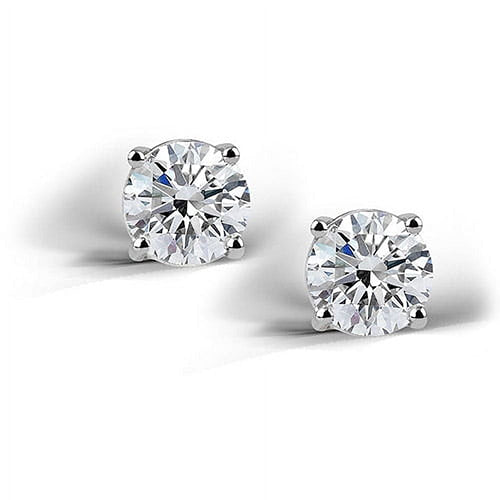 2 Ct Solitaire Round GIA CERTIFIED Lab Grown Diamond Stud Earring Gold Jewelry