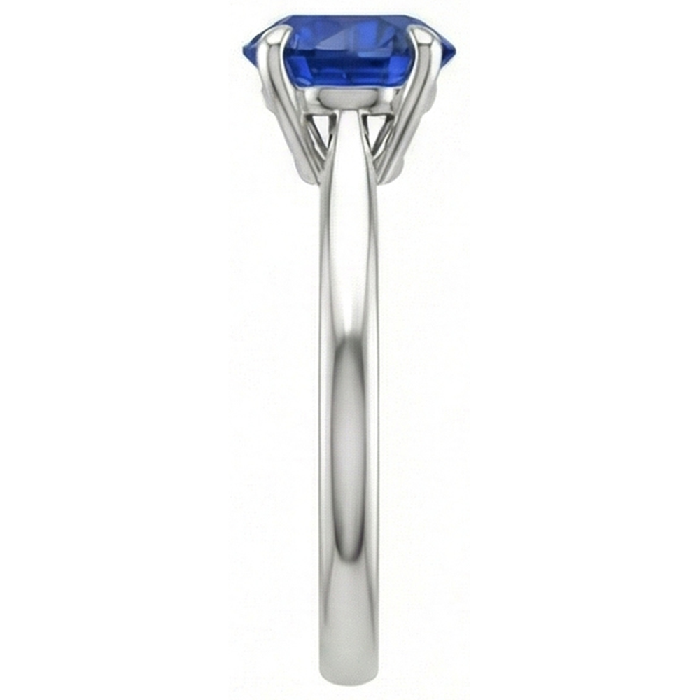 Natural Real ( Not Lab Grown ) 2ct Genuine Solitaire Sapphire Ring For Sale