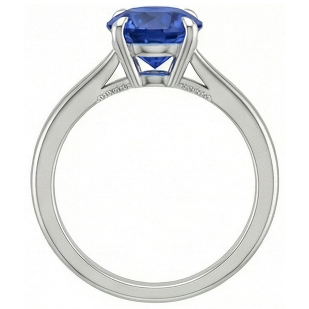 Natural Real ( Not Lab Grown ) 2ct Genuine Solitaire Sapphire Ring For Sale