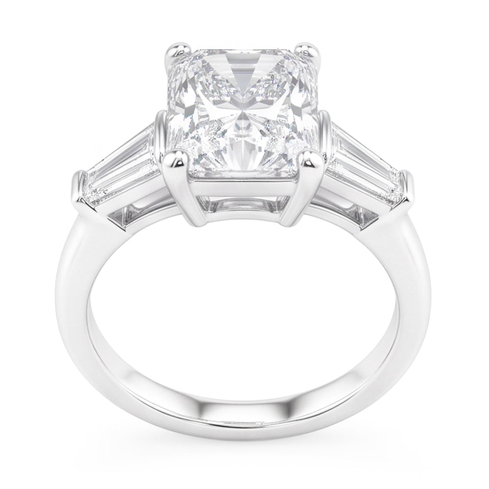 3 Carat Radiant Natural Real Diamond ( Not Lab Grown ) Wedding Ring