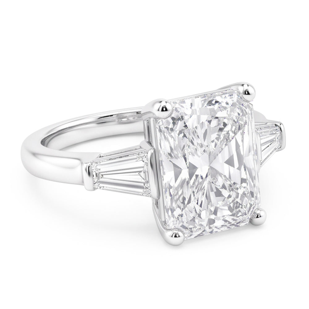 3 Carat Radiant Natural Real Diamond ( Not Lab Grown ) Wedding Ring