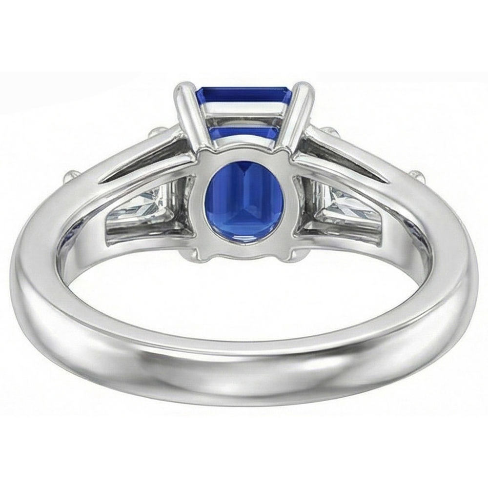 Natural Real ( Not Lab Grown ) 3 Ct Sapphire Wedding Ring