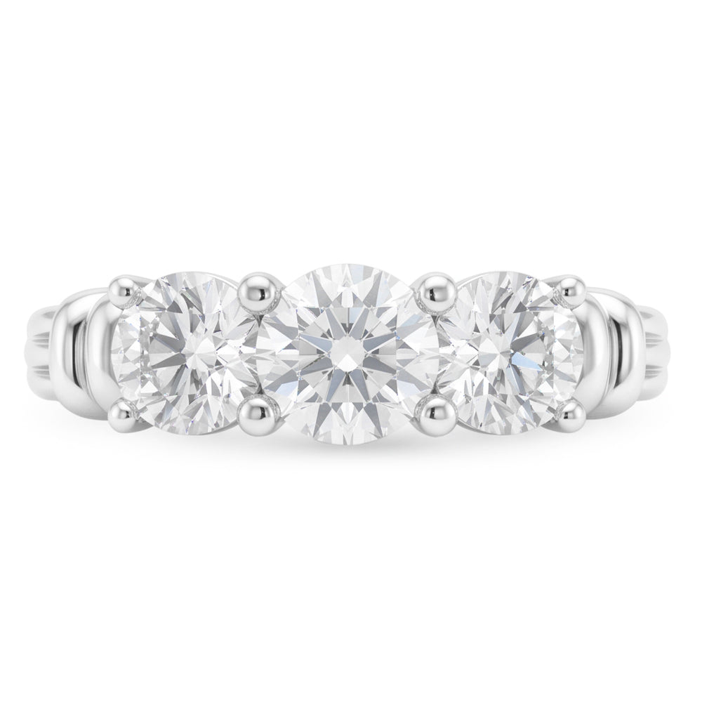 3 Stone Mined Natural Real Diamond ( Not Lab Grown ) Ring