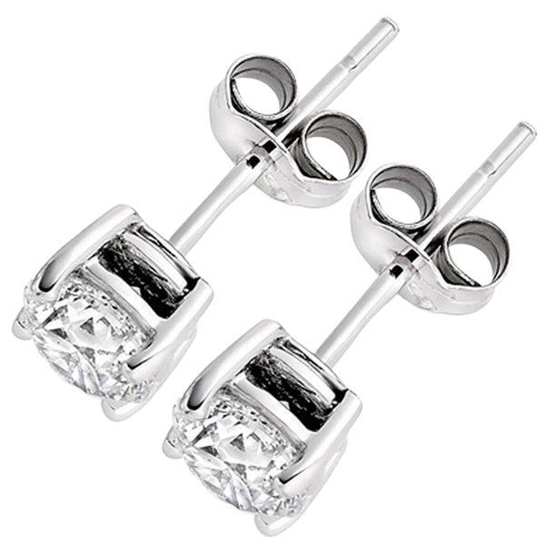 3.00 Carats GIA Certified Lab Grown Diamonds Studs Earrings 14K White Gold