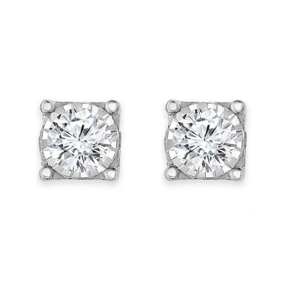 3.10 Carats Diamond Gorgeous Round Cut Lab Grown Diamonds Studs Earring White Gold 14K