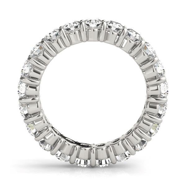 3.15 Carats Lab Grown Round Diamond White Gold Eternity Band 14K Jewelry