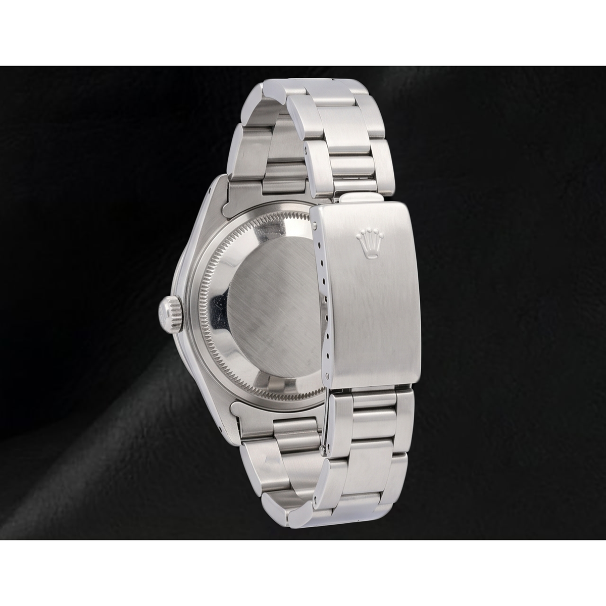 Rolex 34mm Oyster Bracelet 1500 White Mother Of Pearl Diamond Dial Watch
