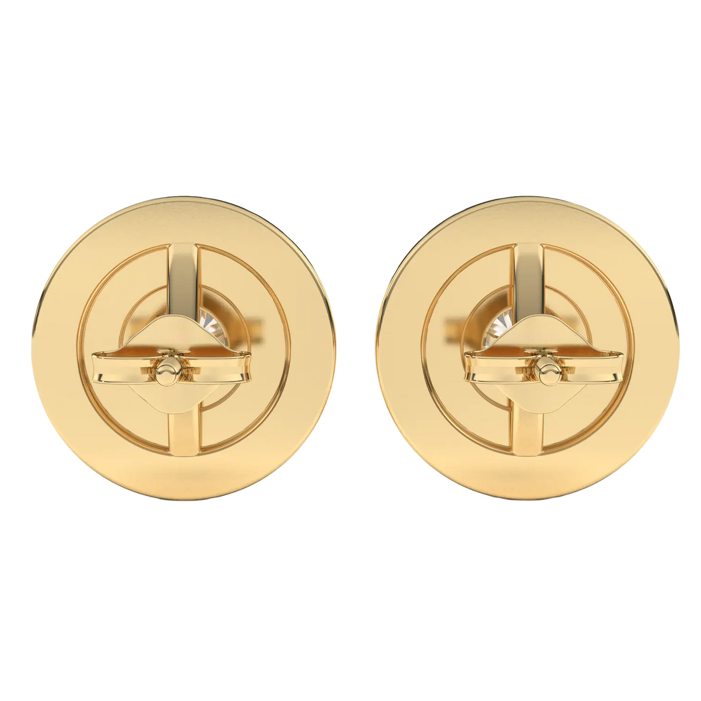 3.5 Carats Round Cut Halo Natural Earth Mined Diamond Stud Earring White Gold Fine Jewelry