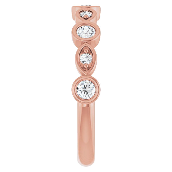 3 Carats Round Old Mine Cut Genuine Natural Earth Mined Diamond Band Twisted Shank Bezel Set