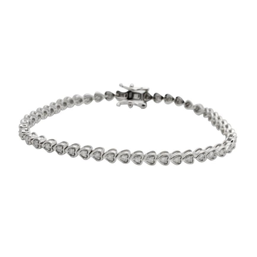 3 Carats Small Round Cut Natural Earth Mined Diamonds Women Bracelet Gold White 14K