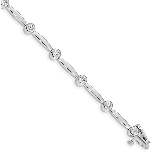 3 Ct Round Natural Earth Mined Diamond Tennis Bracelet Sparkling White Gold Ladies Jewelry