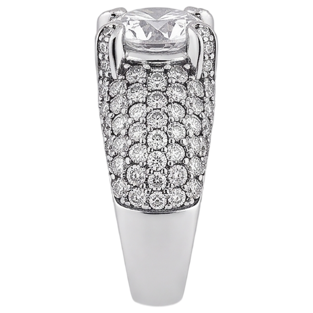 4 Carats Real Natural Earth Mined Diamond White Gold 14K Engagement Ring