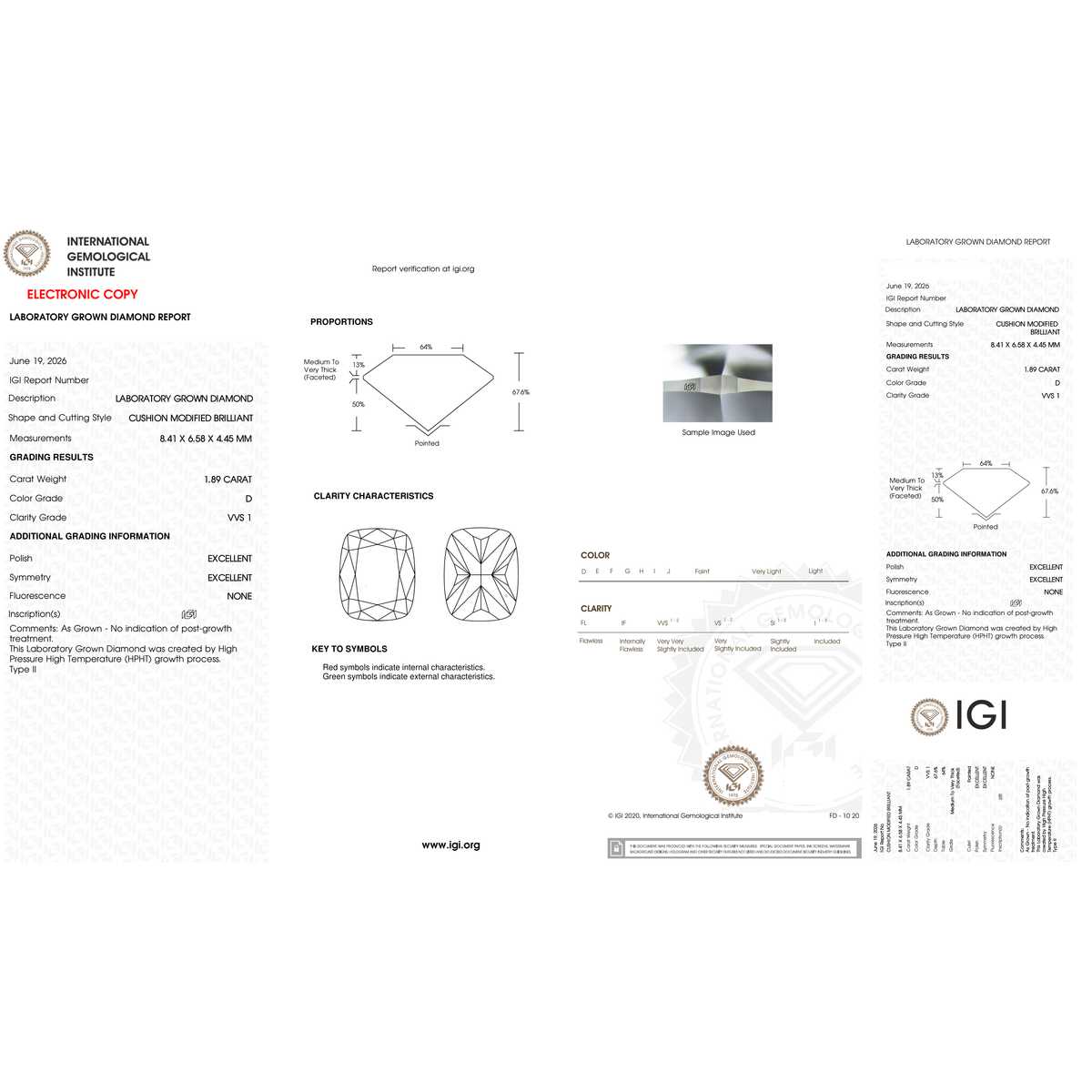 IGI Certificate