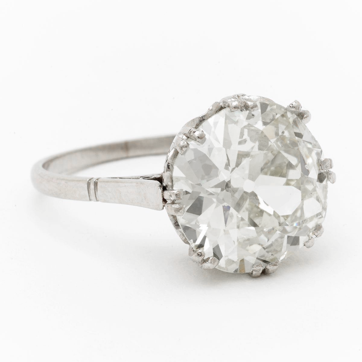 Ct Big Round Old Mine Cut Natural Earth Mined Diamond Wedding