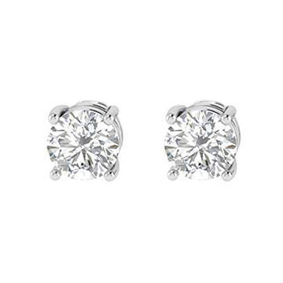 4 Carats Prong Set GIA CERTIFIED Lab Grown Diamonds Lady Stud Earrings White Gold 14K