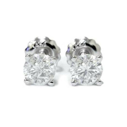 4 Ct Lab Grown Diamonds Stud Earrings Gold White GIA CERTIFICATE