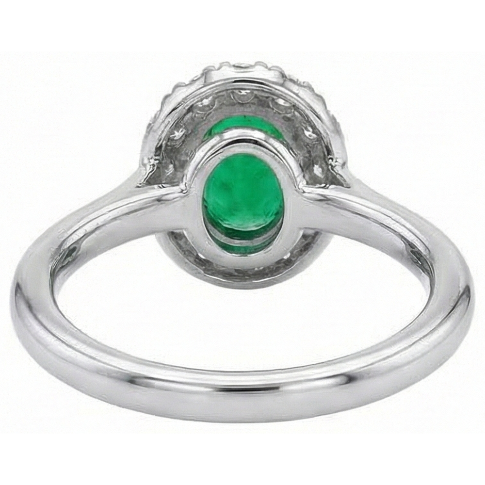 5.90 Carats Green Emerald GIA And Natural Earth Mined Diamonds Wedding Ring White Gold 14K