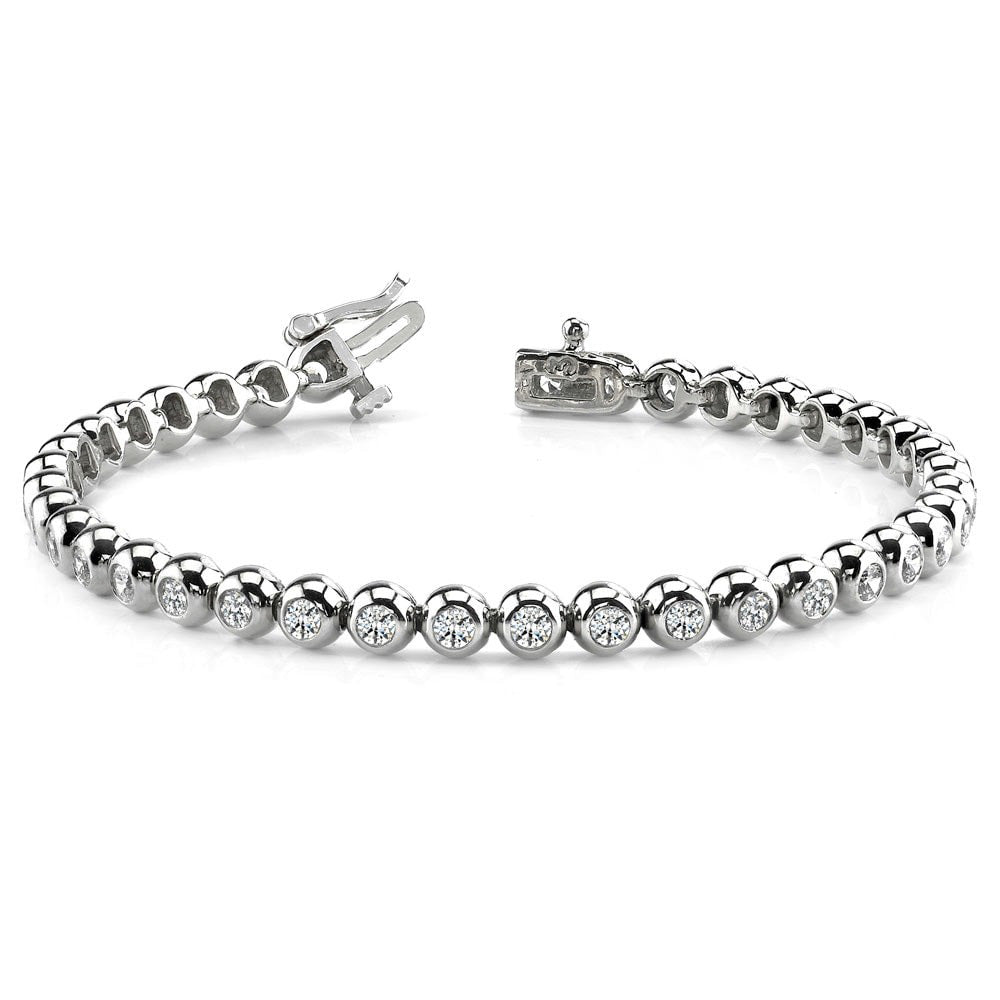 5.70 Carats Round Cut Lab Grown Diamonds Tennis Bracelet