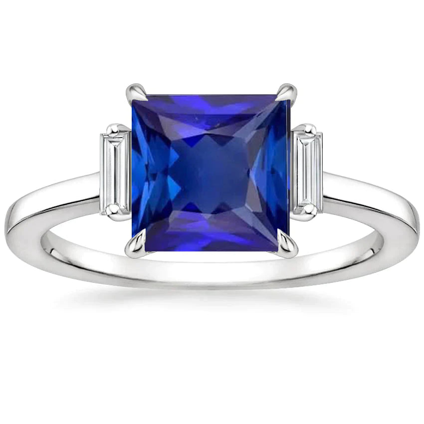5 Carat Sapphire And Diamond Engagement Ring