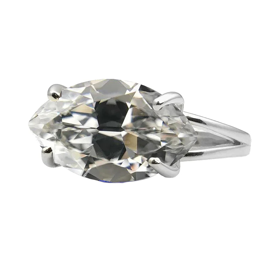 5 Carat Unique Marquise Diamond Gold Ring