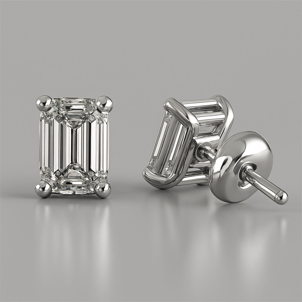 5 Ct Gorgeous Round Cut Lab Grown Diamonds Lady Studs Earring