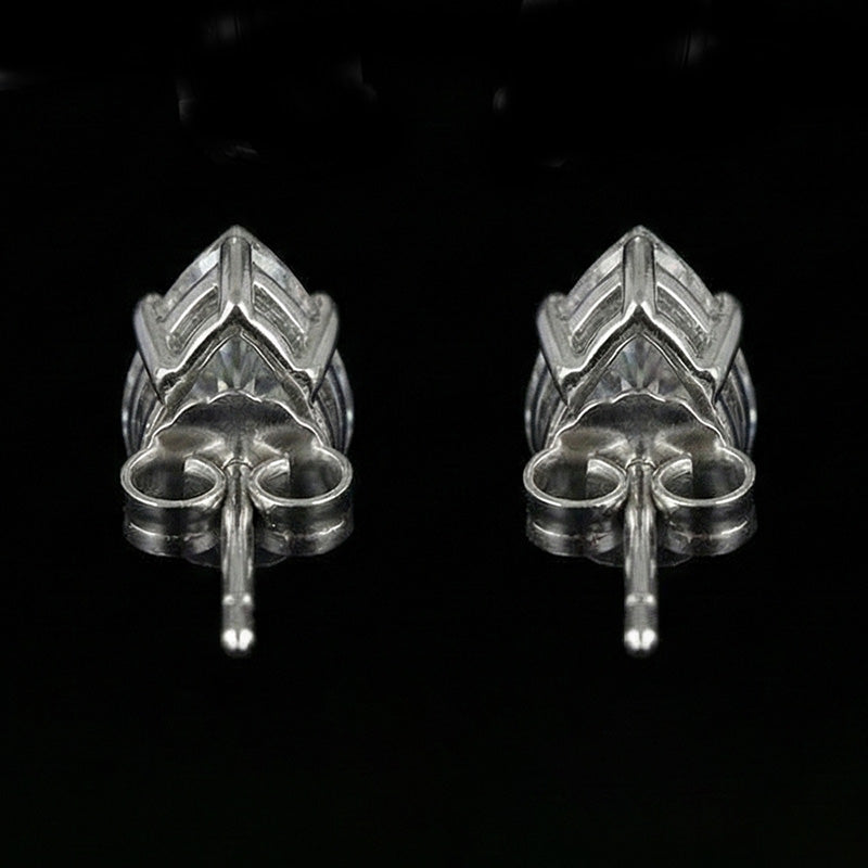 6 Carats Pear Cut CERTIFICATE Lab Grown Diamonds Studs Earrings White Gold