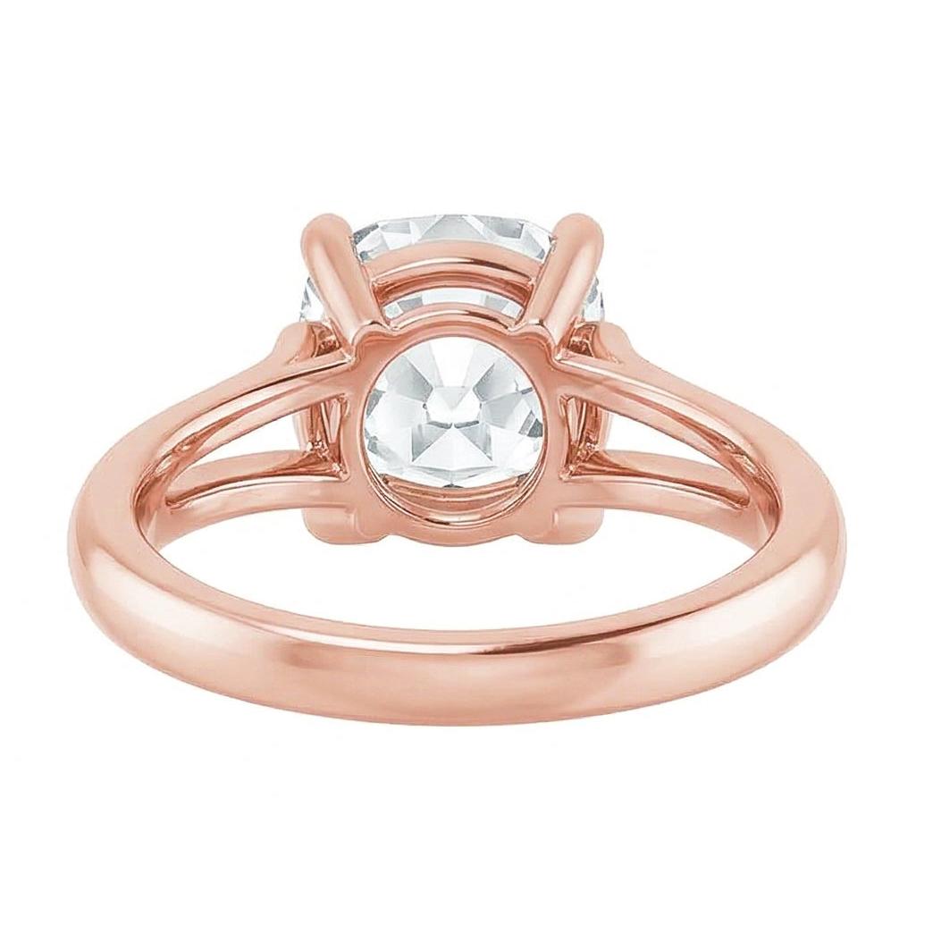 7 Carat Cushion Natural Real Diamond ( Not Lab Grown ) Ring For Women