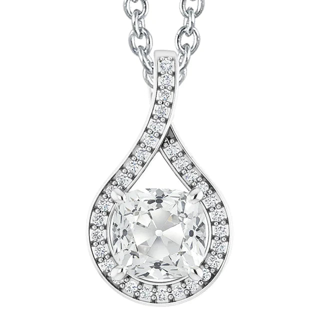 7 Carat Twisted Shank Diamond Pendant