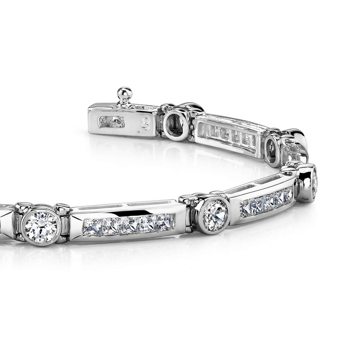 8.50 Ct Sparkling Lab Grown Diamonds Tennis Bracelet White Gold 14K